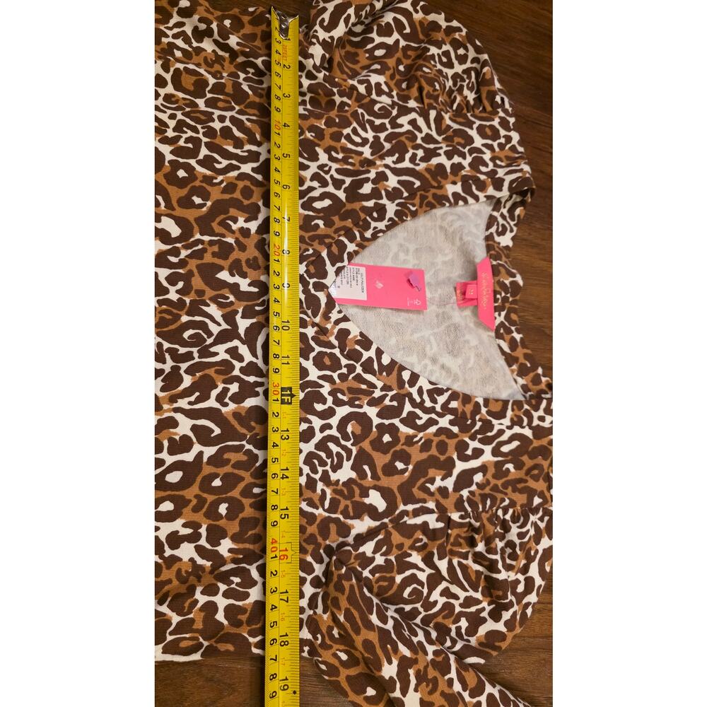 Lilly Pulitzer Jansen V-Neck Sweatshirt Chocolate My Favorite Spot - Picture 4 of 6